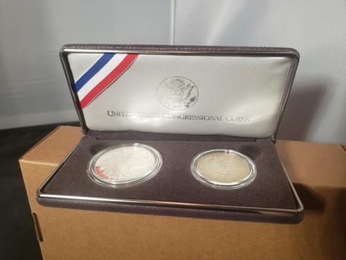 1989 Congressional Commemorative Coin 2 pc. Proof Set with Original Packaging