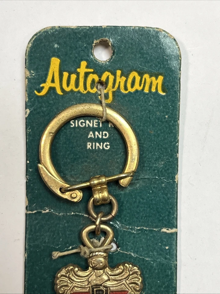 Vintage AUTOGRAM SIGNET KEY RING Dodge Car NOS on Card 1949 '50'51'53'54  UN-CUT - Image 4 of 4
