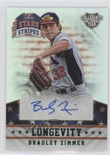 2015 Stars and Stripes Longevity Signatures Emerald 5/5 Bradley Zimmer Auto 0o9