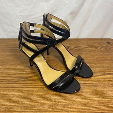 Nine West Black Heels Ankle Strap Stiletto Evening Party Shoes 6M
