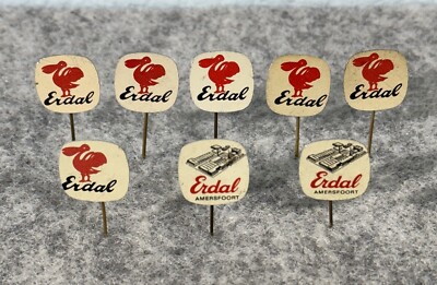 Lot of 8 Erdal Amersfoort Shoe Polish Dutch VTG Stick Pin Badge Pins #48981
