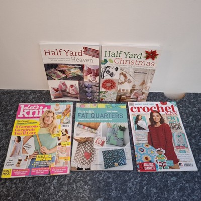 Half Yard Heaven & Christmas Books Crochet Now Let's Knit Fun With Fat Quarters