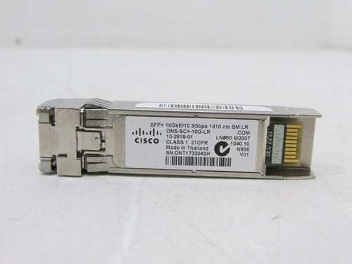 GENUINE CISCO ONS-SC+-10G-LR SFP+ 10 GigE transceiver module 10-2618-01 - 第 1/2 張圖片