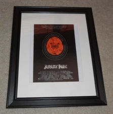 Framed Jurassic Park 1993 Mini Poster, Alternate CHAOS THEORY Print 14"x17"