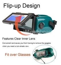 Welding Goggle Auto Dimming Solar Power For Soldering Mask Helmet Eye Protection
