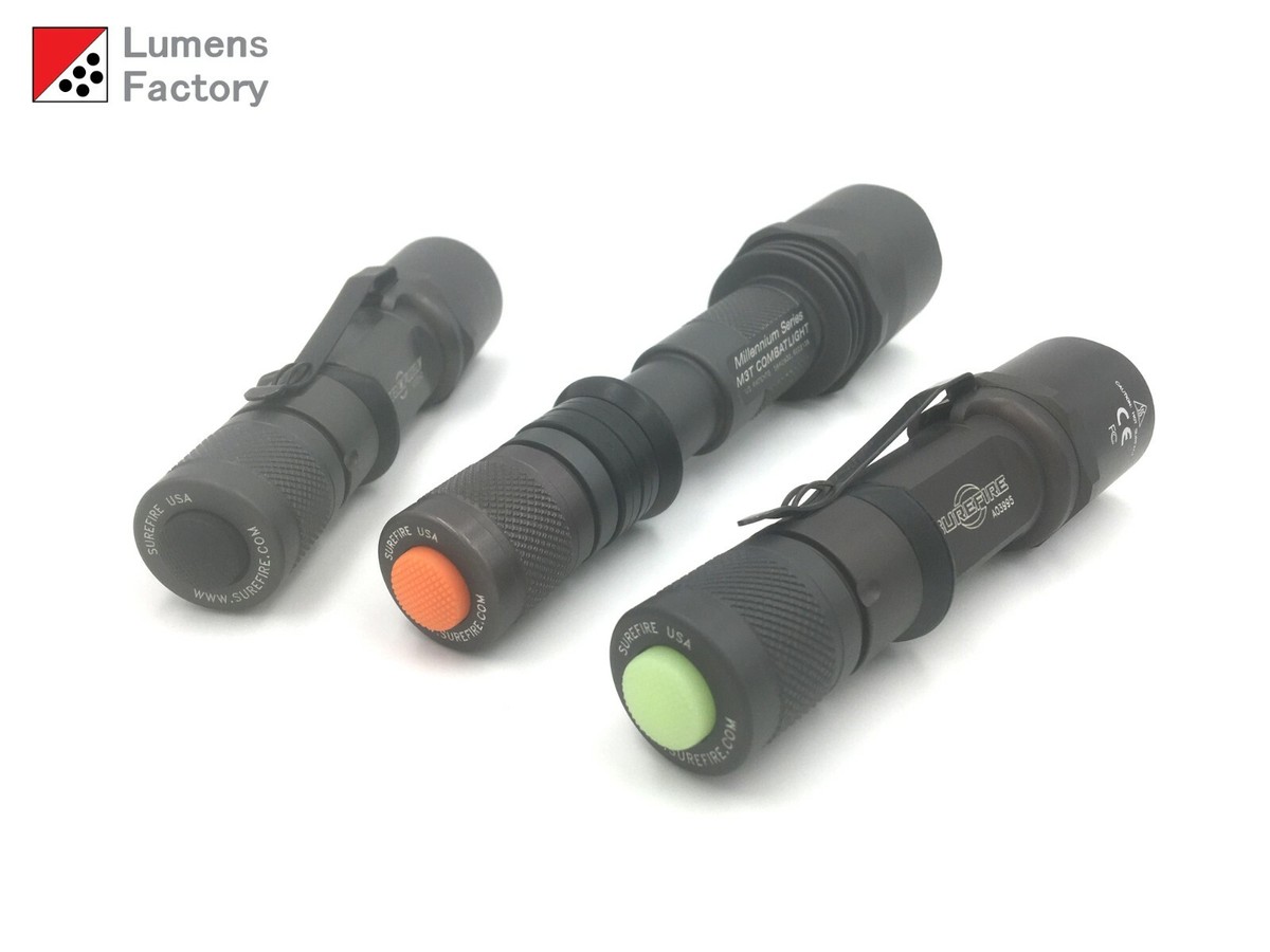 Surefire P/C/G/M Z41 Tailcap Boot Set. Black, GITD, Hunter Orange