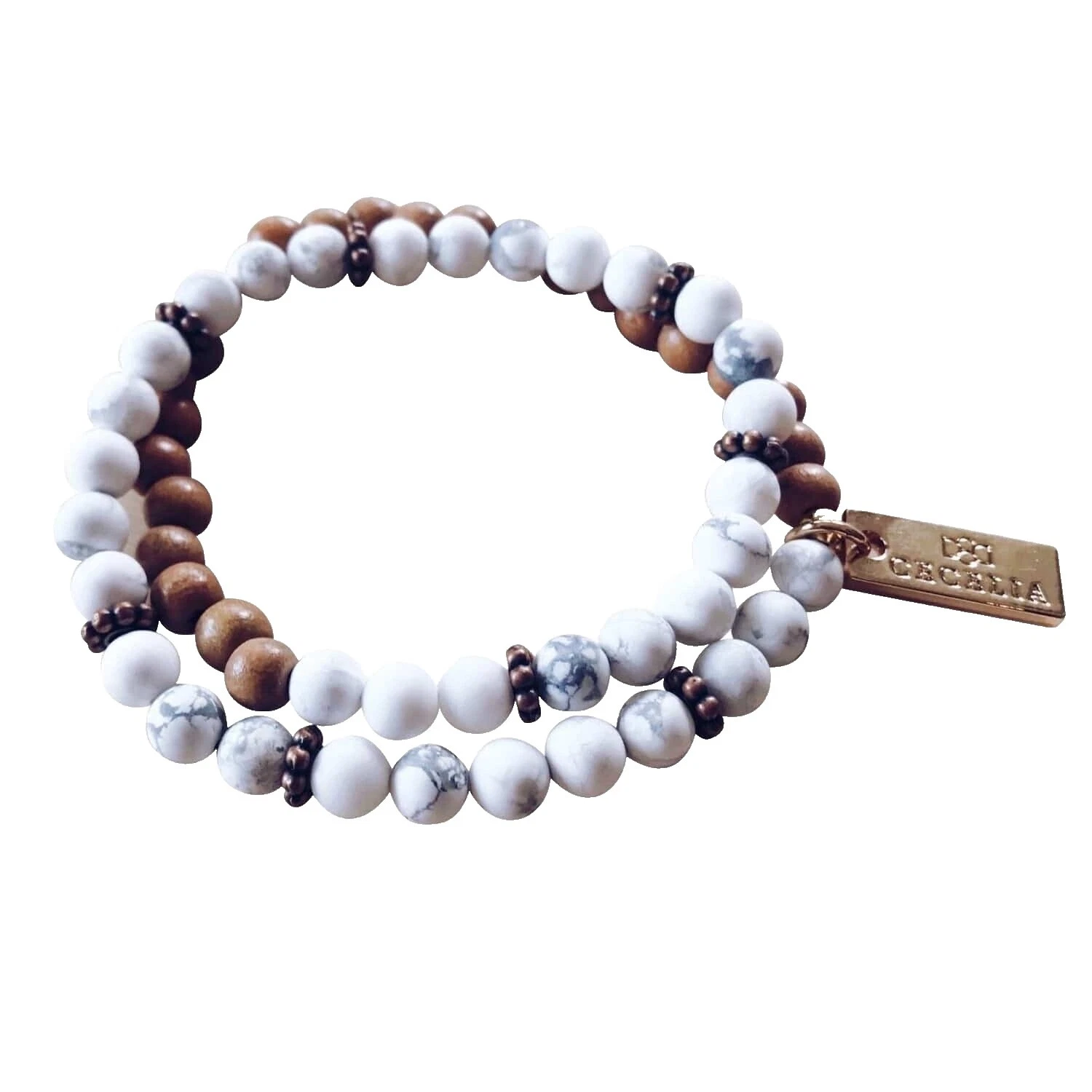 Joyería de Moda De Madera Howlite
