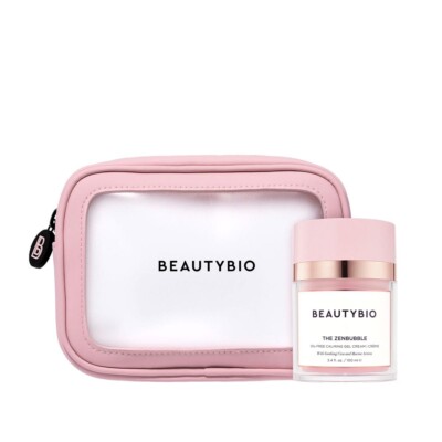 BeautyBio ZenBubble Gel Cream Jumbo 3.4 oz & Cosmetic Bag