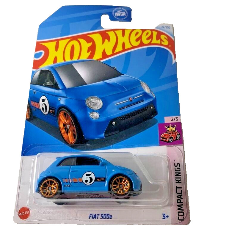 HOT WHEELS 2024 FIAT 500e LIGHT BLUE 22/250 HTD03 PHIL RIEHLMAN DESIGN SEALED