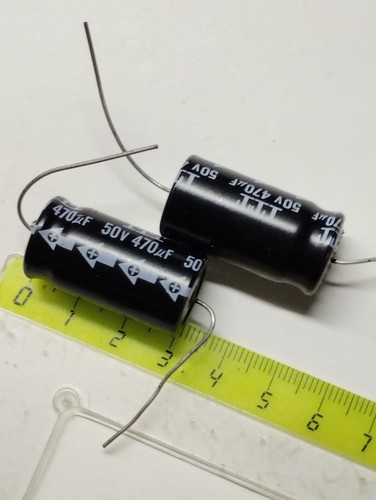 Condensateur électrolytique Axial 5uF 50V - Lot De 10 Pièces Neuves