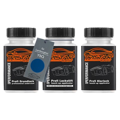 Autolack Lackstift Set für Lamborghini Y5Q Blu Caelum Metallic 3 x 50ml