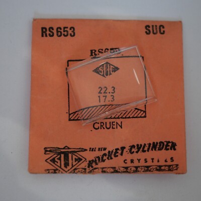 Uhrenglas SUC RS 653 - GRUEN - 22,3x17,3 [NOS] (Watch crystal)