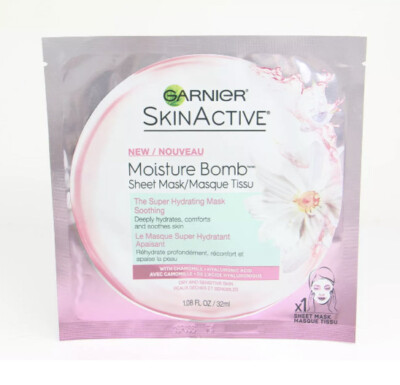 Garnier SkinActive Moisture Bomb Super Hydrating Face Sheet Mask Chamomile Sooth