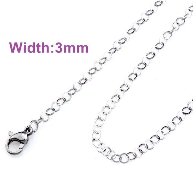 Stainless Steel 19 Inch 3mm Rolo Neck Chain Necklace eBay