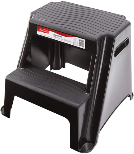 Rubbermaid RM-P2 2-Step Molded Plastic Stool with Non-Slip 1 Piece