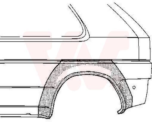 VAN Wezel Seitenwand Hinten Rechts Radlaufrand FüR VW Golf II 19E 1G1 5812146-image
