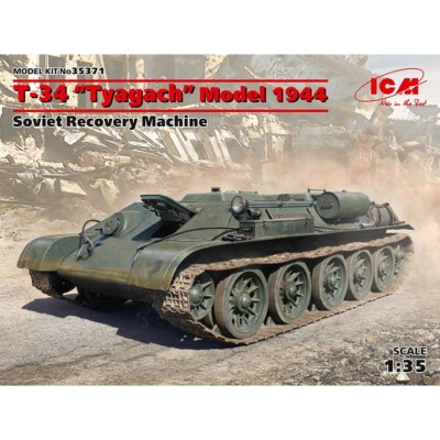 ICM #35371 1/35 T-34 Tyagach Model 1944,Soviet Recovery