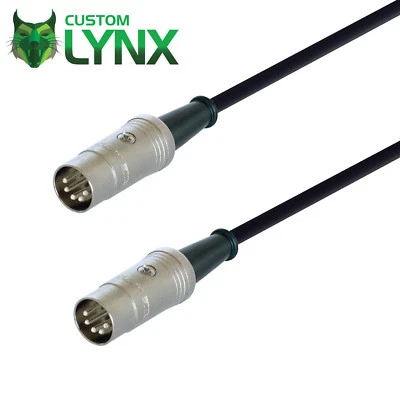 CUSTOM-LYNX Cable Neutrik 5 pines Din Midi PRO. Teclado con pantalla, plomo sintetizador. 1m,2m,3m,6m,10m