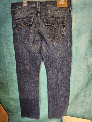 True Religion Relaxed Straight Ricky Blue Jeans Men's Size 33x31