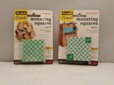 Scotch Create Mounting Squares 2 Packs - 1 Large 6 Squares / 1 Small 96 Squares