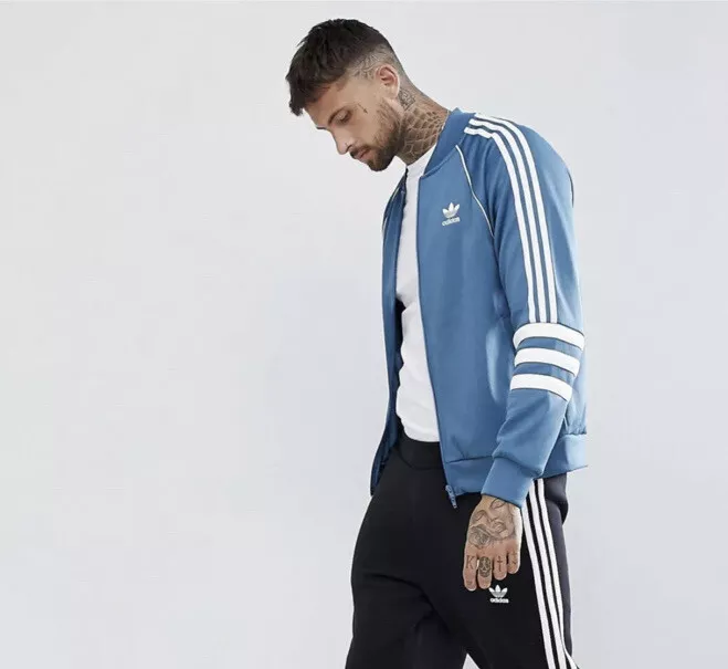 Originals authentic superstar track clearance jacket in blue dj2857