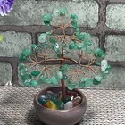 AVENTURINE stone Tree Reiki Healing Bonsai Tree Good Luck Home Decor
