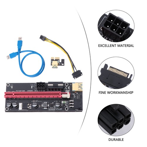PCIE Adapter Card Egpu Riser Durable Extension 1X to 16X Graphics - 第 4/12 張圖片