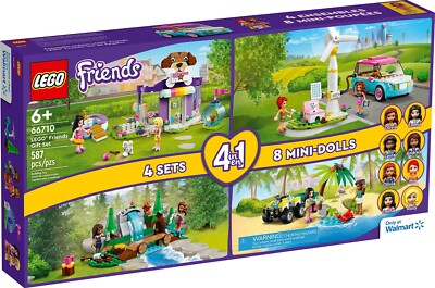 LEGO Friends *4-in-1 Toy Gift Set w/8 Mini Dolls* Walmart Exclusive Brand New