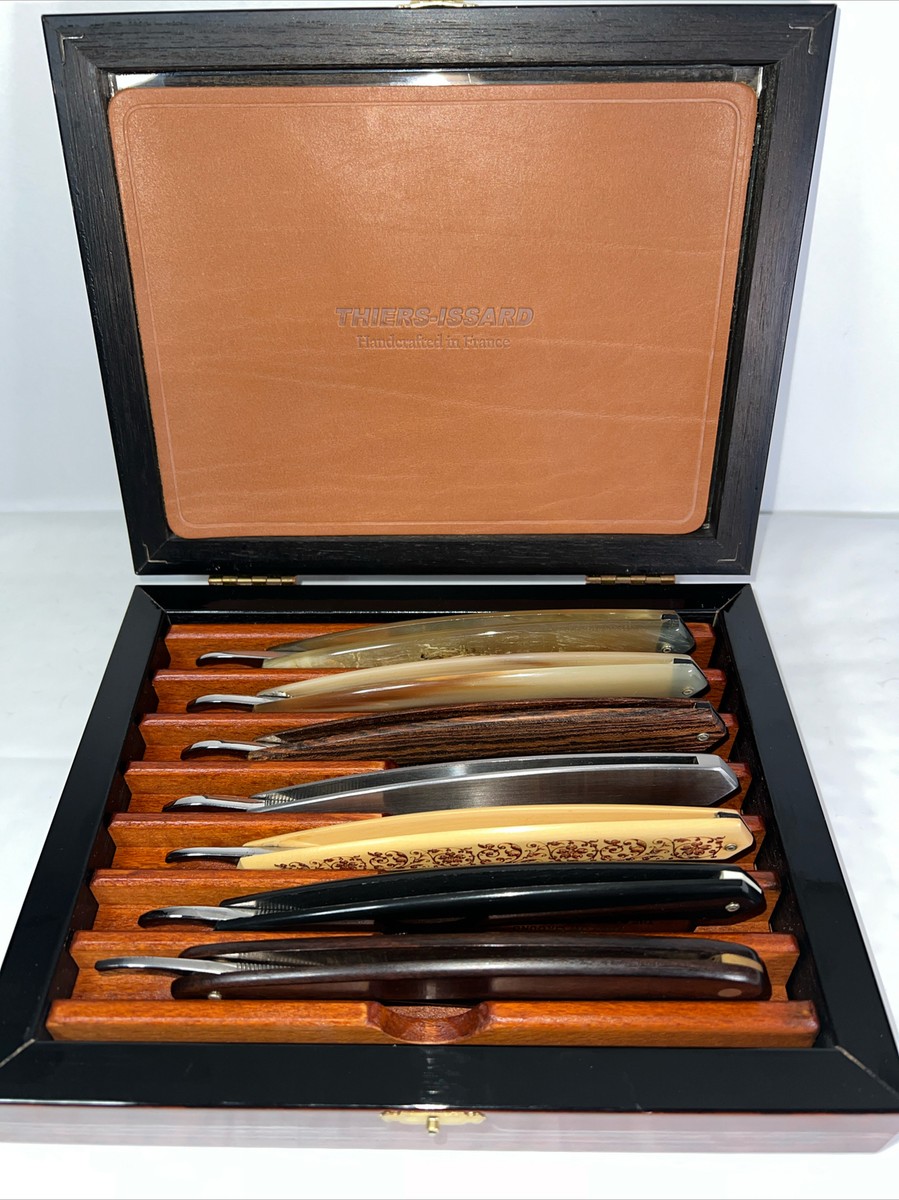 Thiers-Issard Straight Razor Ultimate 15 Pcs Set W/ Oak Wood Case