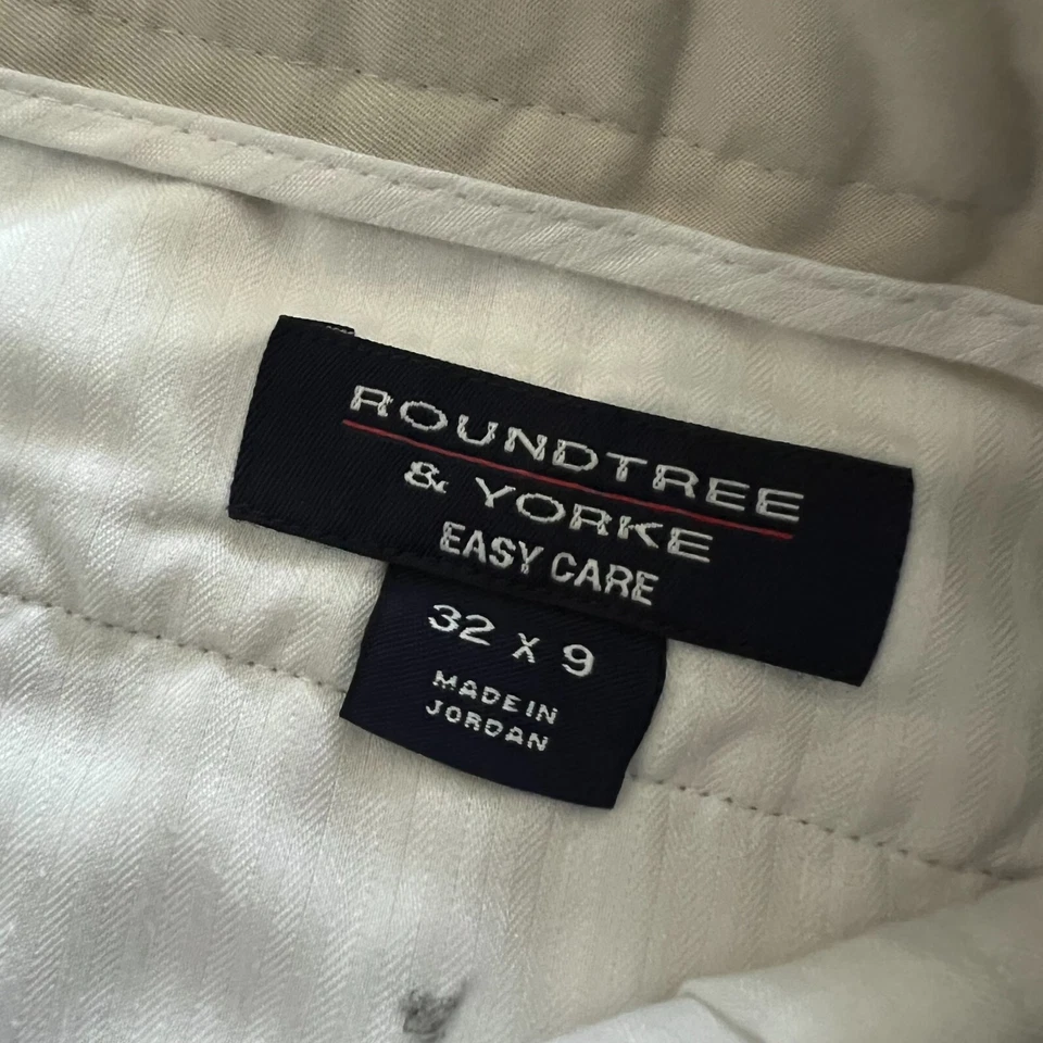 Pantalones Cortos Roundtree & Yorke Para Hombres Talla 32x9 Blancos Golf Informales Verano Foto 2 de 4