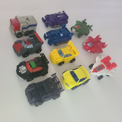 Transformers Hasbro Tomy Mini Bot Shots optimus cars Lot Of 10   +~ make offer!