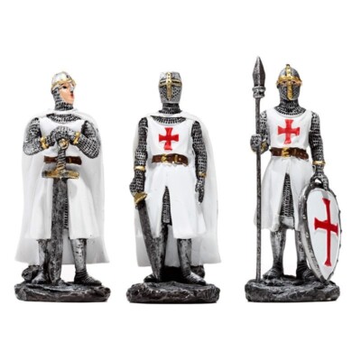 3er Set Templer Kreuzritter Ritter Verteidiger Ornament Mittelalter Figuren (300217073)
