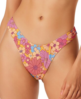 Jessica Simpson Floral Rendevous High Cut Cheeky Swim Bottoms Swimwear Size XL