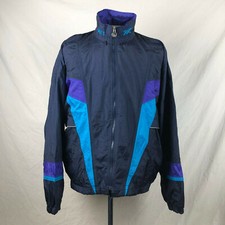 Vintage 90s ASICS Zip Up Track Jacket Large XL Multi-Color VTG