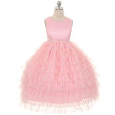 PINK Size 10 Flower Girl Dress Bridesmaid Recital Birthday Party Formal Prom