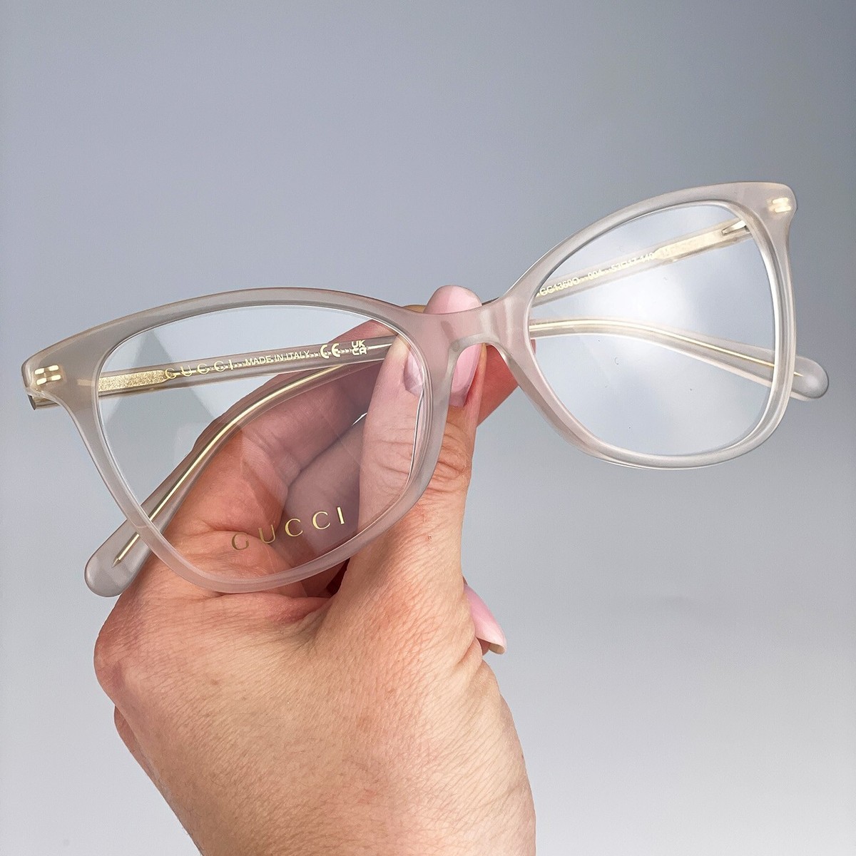 メガネ GUCCI Gucci - GG1360O - 004 beige beige transpare Originale GUCCI GG1360O 004 Beige TRANSPARENT Eyeglasses