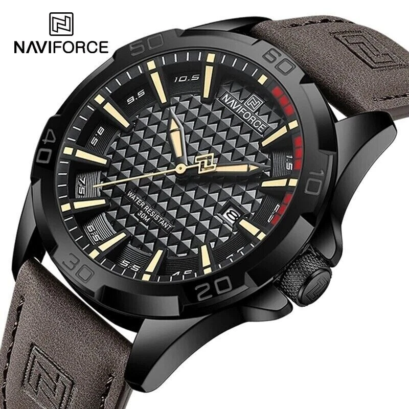 NAVIFORCE Orologio Uomo Al Quarzo - Cronografo Con Cinturino In Silicone Colorato, Data E Impermeabile - 3