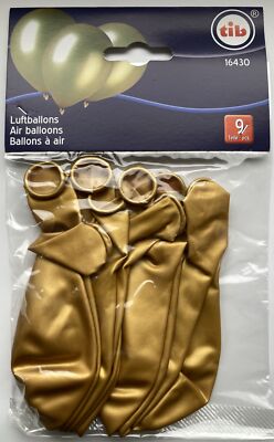 9er Pack Luftballons Gold U: ca. 96cm D: ca. 30cm