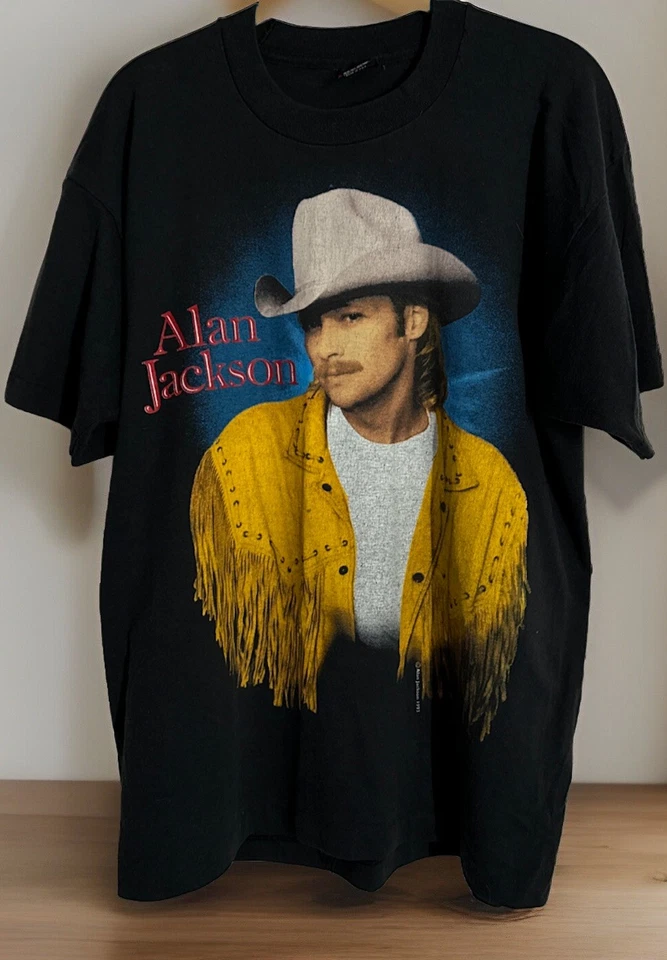 Camiseta de concierto vintage de Alan Jackson 1993 puntada única hecha en EE. UU. grande para hombre Foto 3 de 4