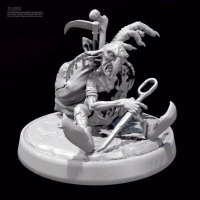 40mm resin figure model 3D printing of small monster thieves Unassembled
