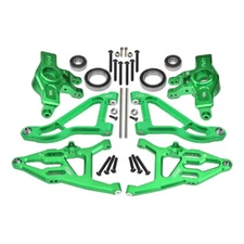 GPM Alum 7075 Front Knuckle Arms + Front Upper & Lower Suspension Arms Grn : UDR