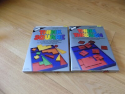 Vintage 1988 Think Through Series Two Also Think Square Lot of 2 sets solitaire