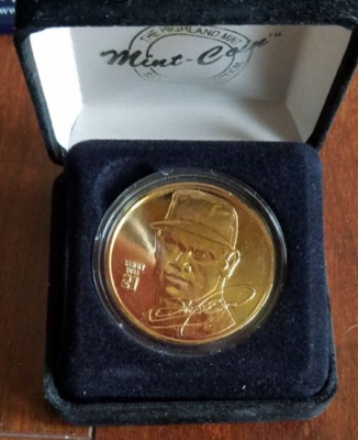 24k GOLD COIN BACK TO BACK MARK McGWIRE SAMMY SOSA HIGHLAND MINT