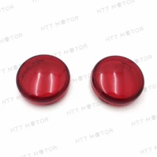 Turn Signal Lens Cover Top Clear Red For 00-13 Harley Softail Dyna Glide Sportst