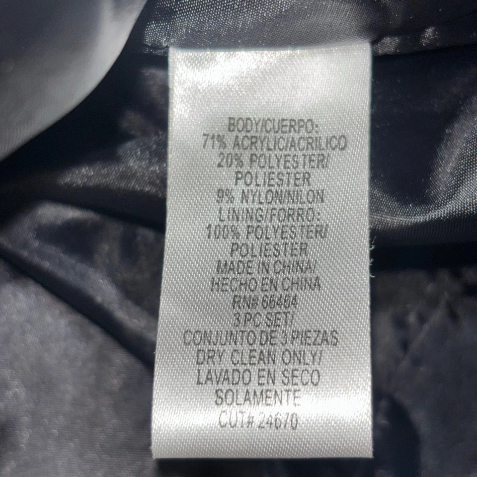 Chaqueta Blazer Studio I Mujer Pata de Gallo Talla 14 Old Money Academia Negra Rosa Foto 4 de 4