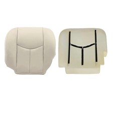 SecosAutoparts Driver Side Bottom Replacement Leather Seat Cover and Light Tan