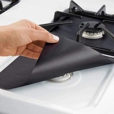 4pc Gas Stove Burner Covers Non-Stick Heat Resistant Liner Protector Reusable