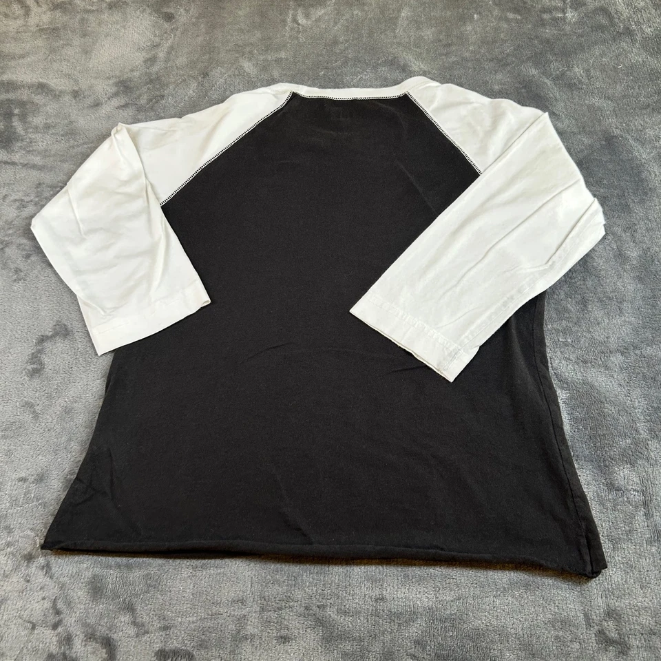 LA Pop Art AC/DC Raglan T-Shirt 3/4 Sleeve Band Tee Rock Music Womens Medium - Image 3 of 4