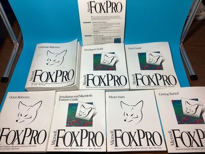 Vtg Microsoft FoxPro Database Management System Version Mac Series 2.5 Guides