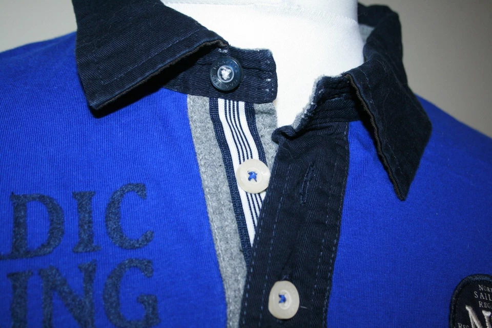 Camisa Polo Gaastra Para Hombres Regata de Vela Nórdica -XXL/2XL- Top Náutico Azul Real Foto 4 de 4